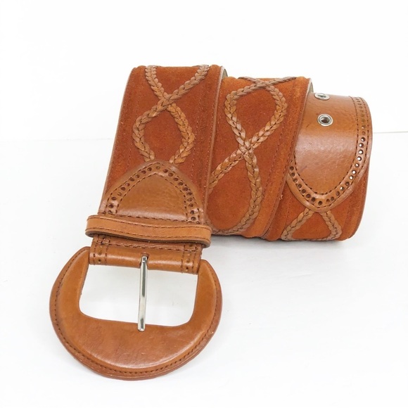 Another line Brown leather/suede belt - Picture 11 of 13